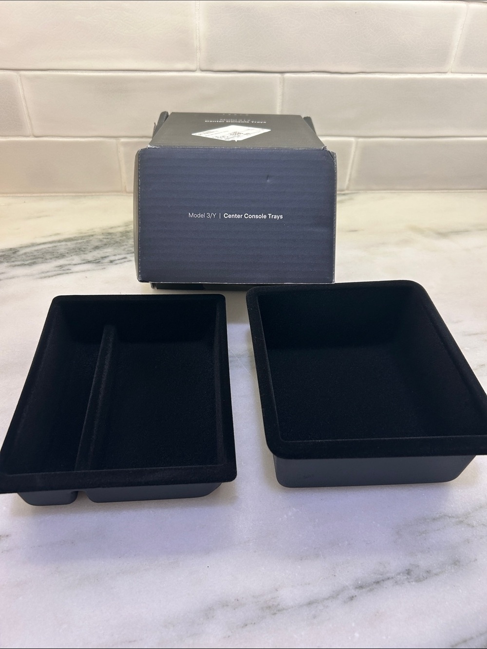 Model 3/Y Center Console Trays Insert - Black Organizer